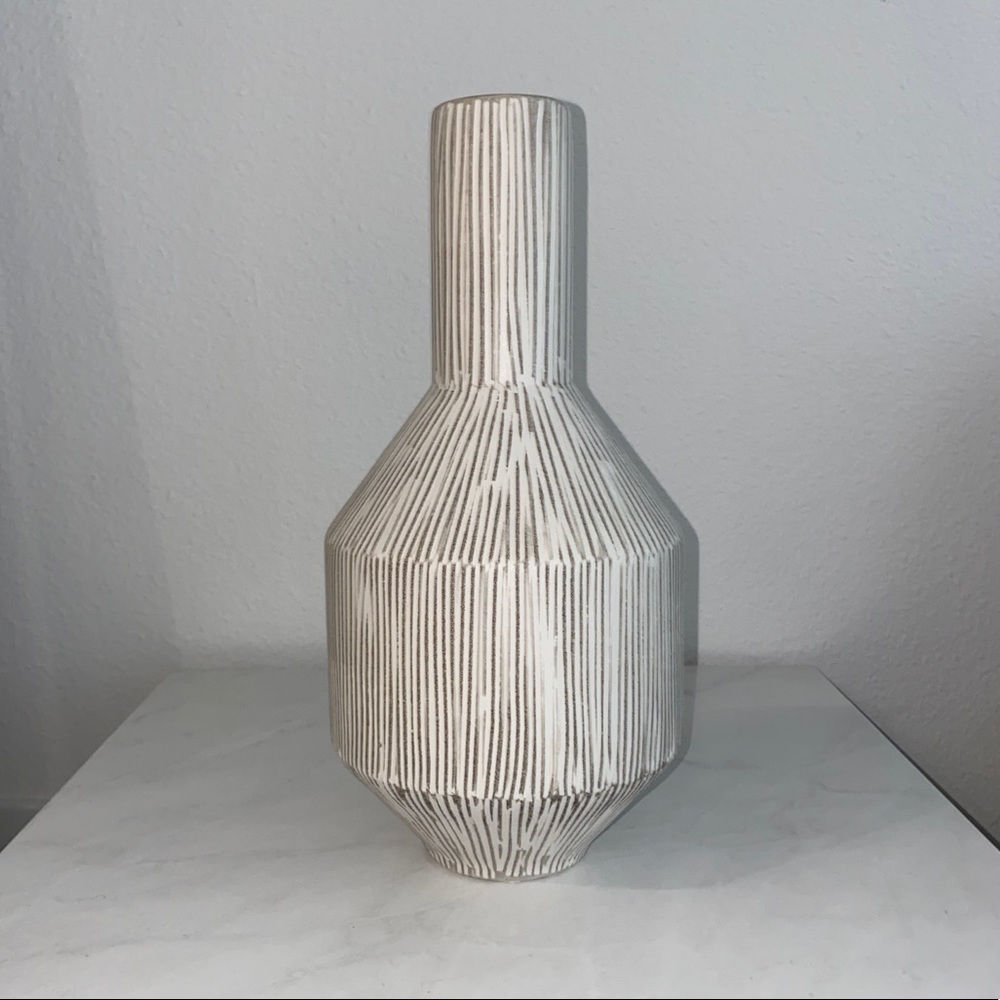 Crate and Barrel Lyman Scratched Vase